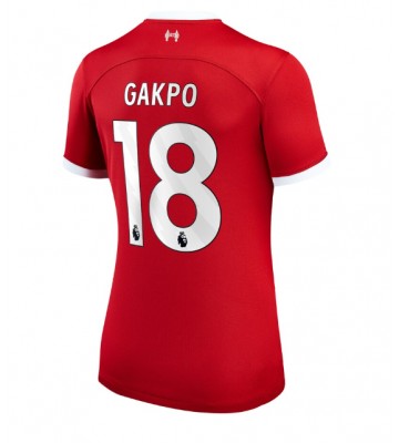 Liverpool Cody Gakpo #18 Koszulka Podstawowych Kobiety 2023-24 Krótki Rękaw